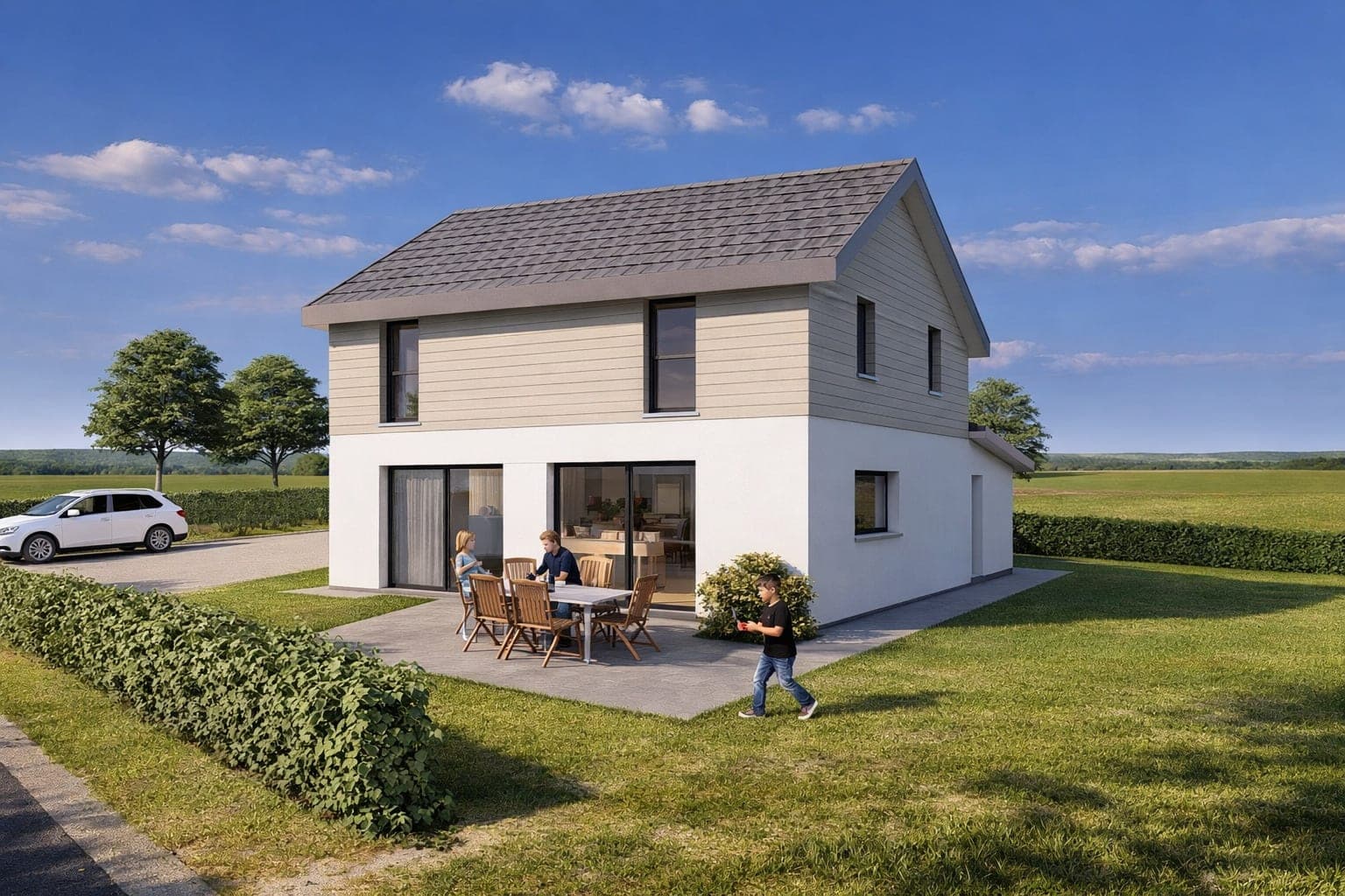 Projet de 2 villas individuelles à Treytorrens (VD) — 1538 Treytorrens (Payerne)