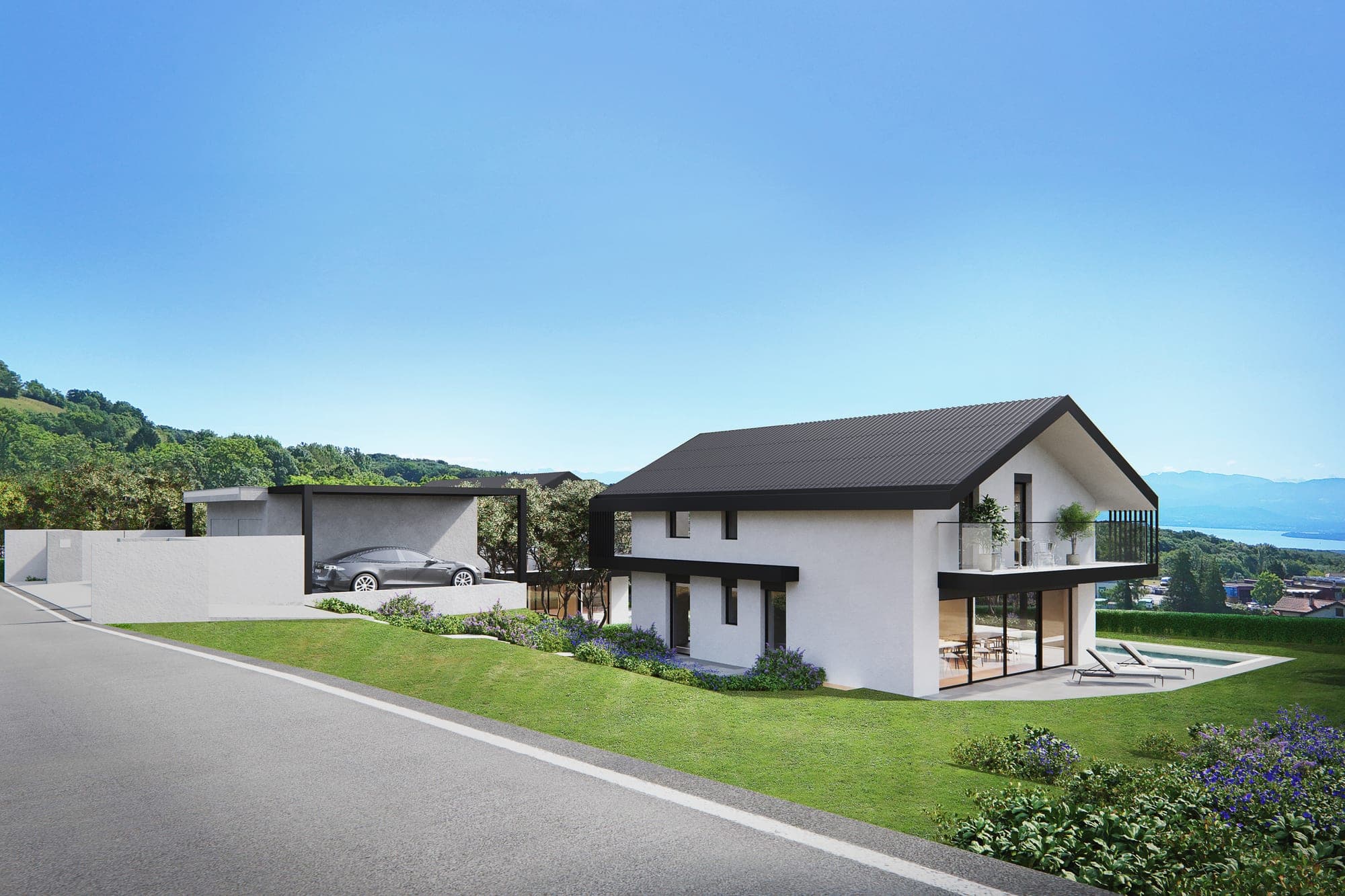 2 Villas contemporaine vue panoramique. — 1272 Genolier