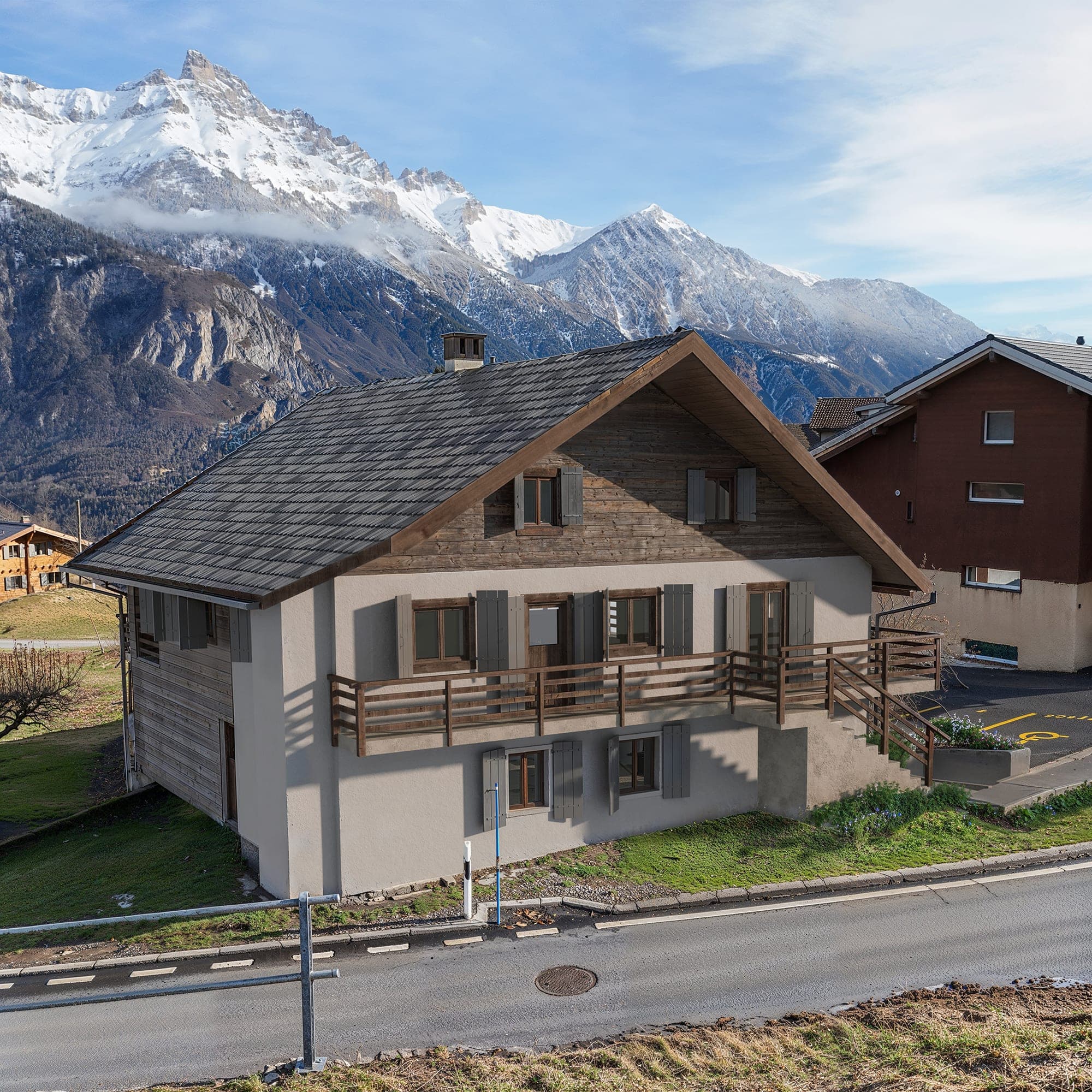 Vérossaz Chalet-Grange à Transformer en 2 appartements spacieux — 1891 Vérossaz